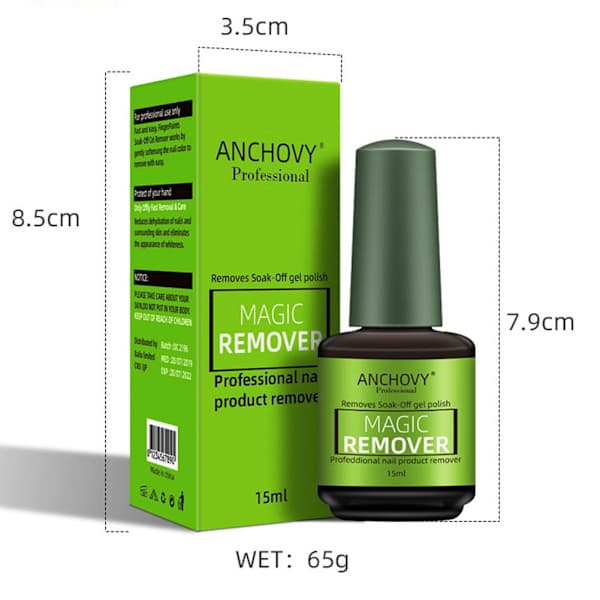 Magic Remover Manikyr Neglelak Gel Soak Cleaner Neglelakfjerner✨y