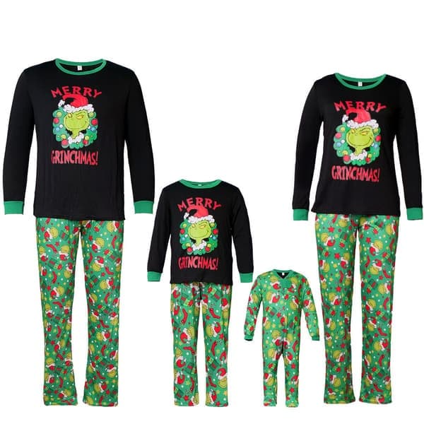Julepyjamas til familien, matchende pyjamassæt til jul, barn, 2T kid 2T