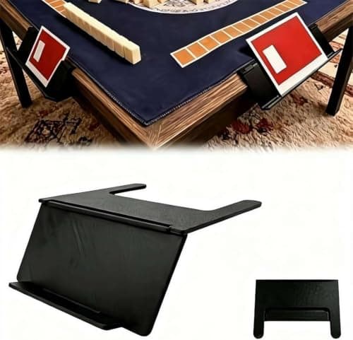 Mahjong kortholder til bord, under måtte, skyd ind i stativ, vinklet visningsstativ, foldbart 3D-printet pladsbesparende tilbehør til amerikansk Mahjong-måtte