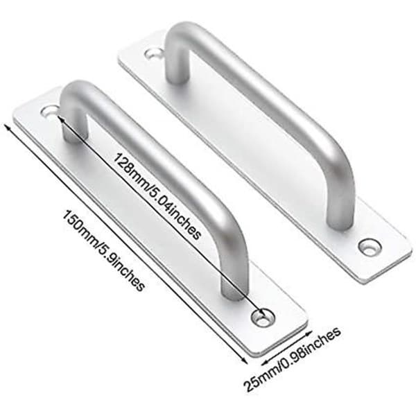 Dørhåndtak, 2 stk. sikkerhetshåndtak i aluminiumslegering