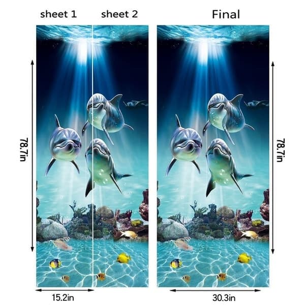 Valtameri-ovitarra seinätarra ovimuraali tapetti