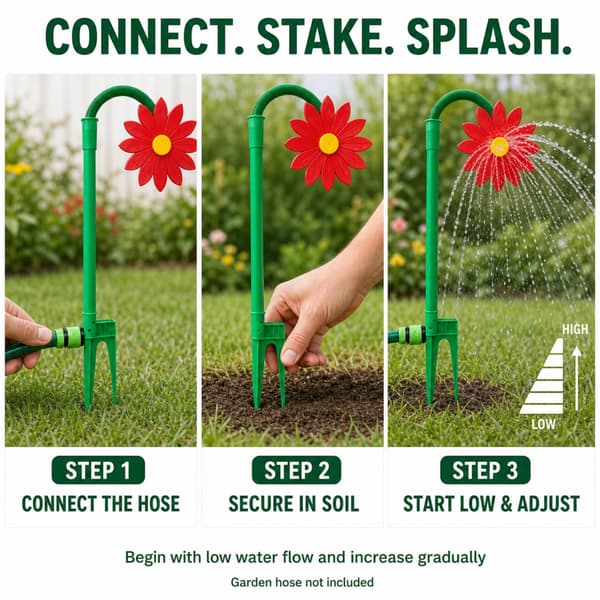 Crazy Daisy Sprinkler 360° roterande dansande gräsmatta vattenspridare