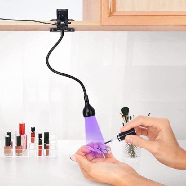 UV LED mini neglelampe - Kompakt og effektiv til negle og gellak (sort)