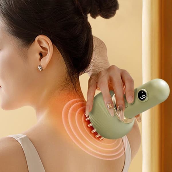 Bærbar anti-cellulite og lymfedrænage massager, multi-mode dybdevævsmaskine til ben og arme, hvid