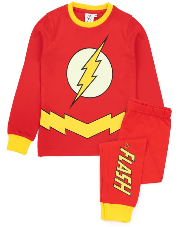 DC Comics Drenge Langærmet Langbenet Pyjamassæt Rød The Flash Red 8-9 Years