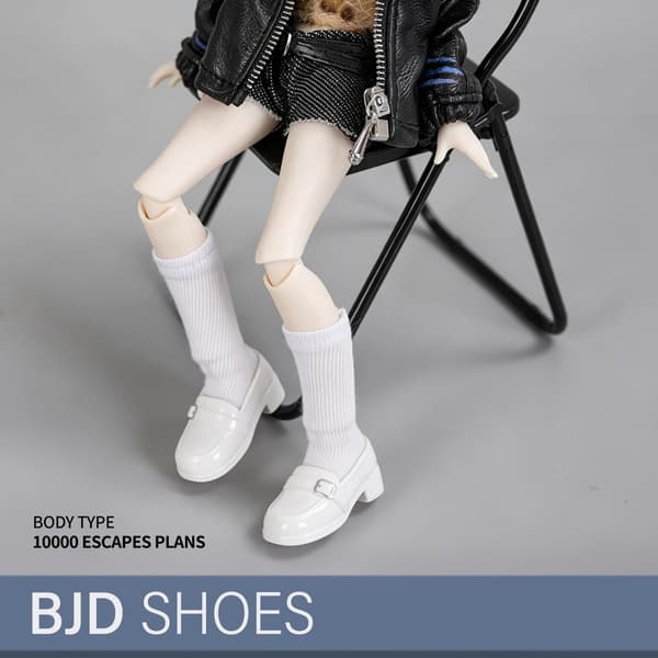 BJD Dukkesko Legetøj Tilbehør Gaver (Kun sko) (Hvid) | Modedukker til Blyth, Ob24, Licca, Azone White