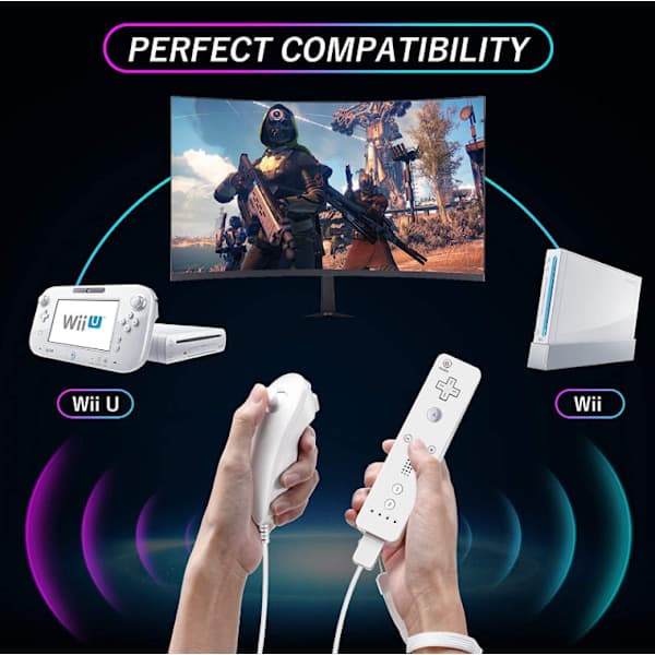 Til Nintendo Wii Remote trådløs controller sort højre black right
