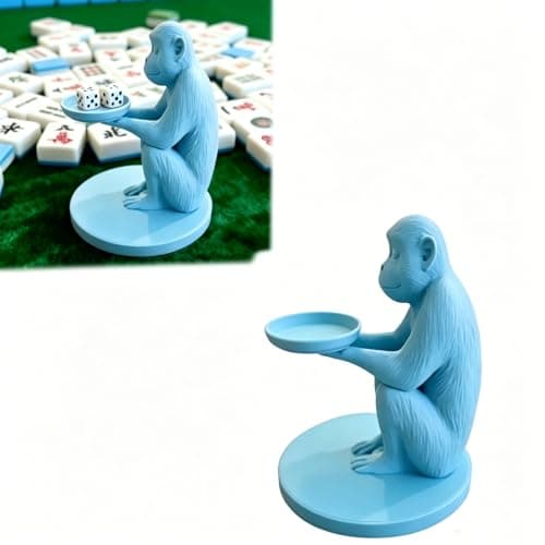 Mahjong terningholder, 3D-printet terningoppbevaringsbrett for bordspill, bærbart Mahjong-tilbehør (hvit) White