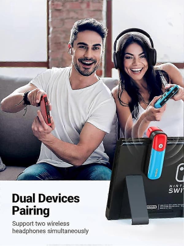 UGREEN Bluetooth 5.0-sender, HiFi trådløs adapter med APTX lav latenstid til Nintendo Switch