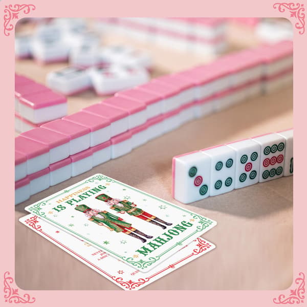 4 stk Mahjong Shuffler Tile Mixing Card, Pastell, Lineær, Nøtteknekker Pastel / Linear / Nutcracker