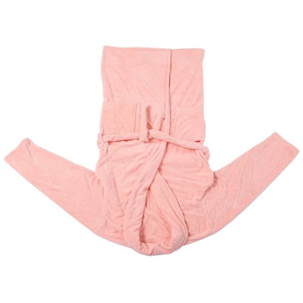 Badekåbe Koralfleece Tyk Blød Vandabsorberende Varm Bælte Design Par Badekåbe til Hjem Hotel Pink
