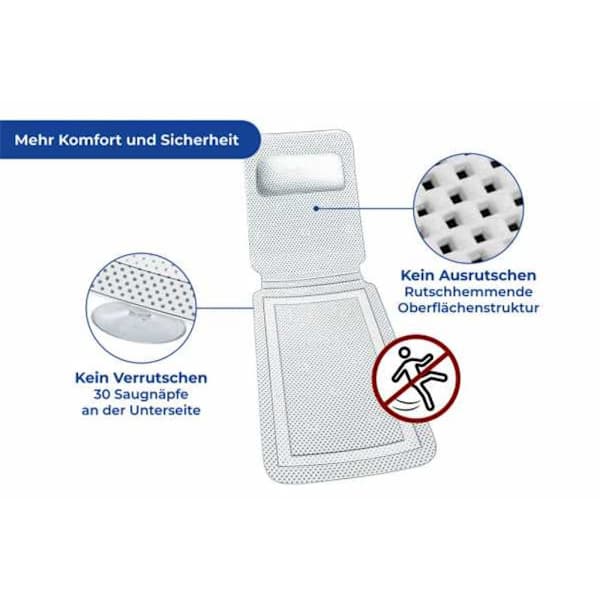 Bade matte for komfort i badekaret