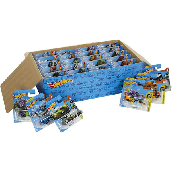 Hot Wheels Leksaksbilar och Lastbilar, 50-pack med Fordon i Skala 1:64 ...