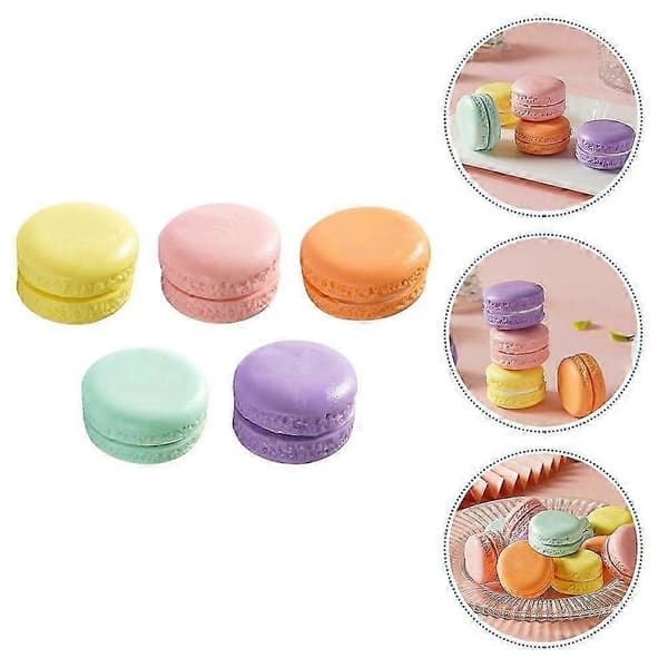 Falsk Macaron, 10 stk. kunstige Macaron-modeller til dekoration og udstilling
