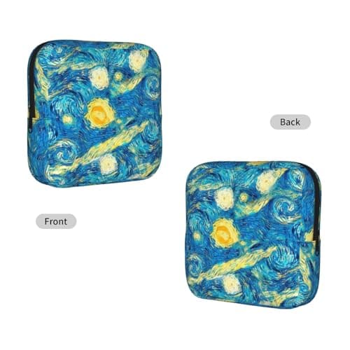 Starry Night Menstruationspose til kvinder, bærbar hygiejnebindspose til pung, små makeupposer Starry Night
