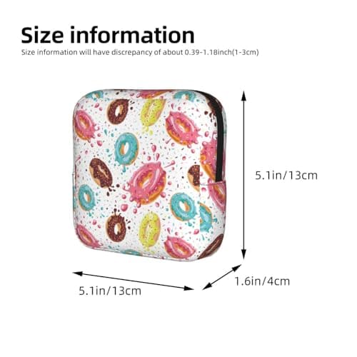 Donut Donuts Menstruationspose til kvinder, bærbar hygiejnebindspose til pung, små makeuptasker Donut