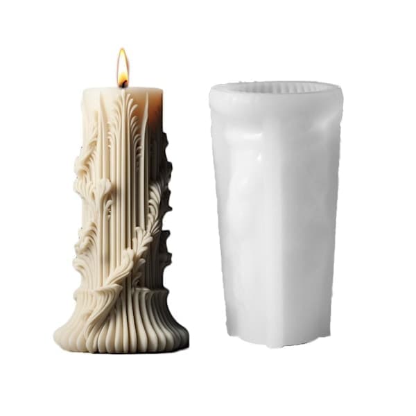 Europæisk Cylinder Silikoneform DIY Minimalistisk Søjle Gave Stearinlysform