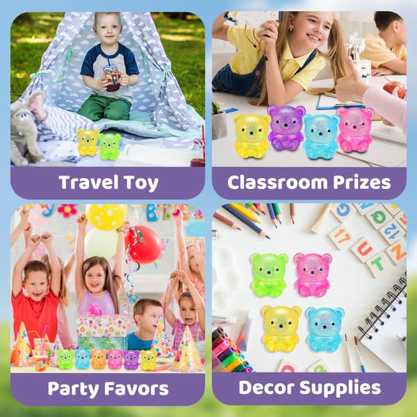 24-pack björnstress-squishyboll, Fidget Taba Squishy-leksaker för barn 24 Pack Bear Stress Balls