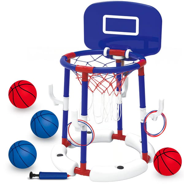 Love&Mini Flytande Basketkorg för Pool - 2-i-1 Poolbasketspelset