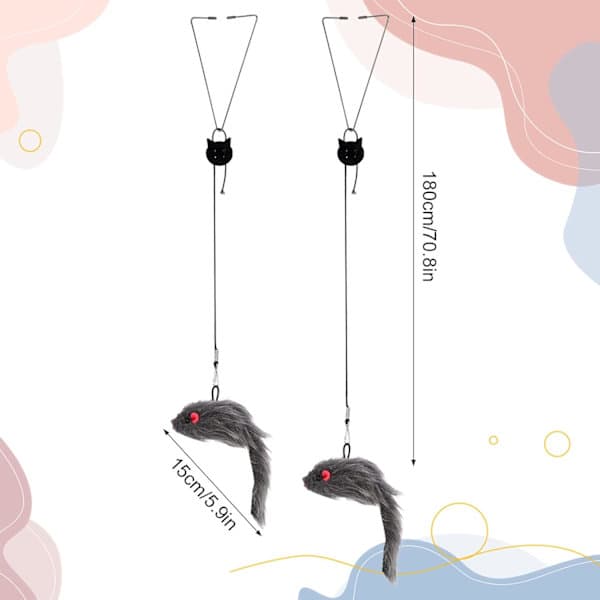 Fuyamp 2-pack dörrhängande kattleksaker 2 st 2pc