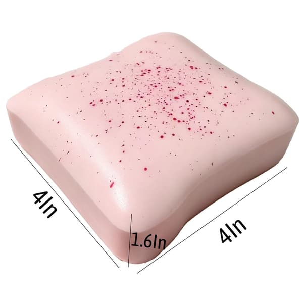 Nkde Rosa Rostat Bröd Långsamt Stigande Dumpling Squishy Smör Klämleksak Pink Bread Butter Squishy -1pcs