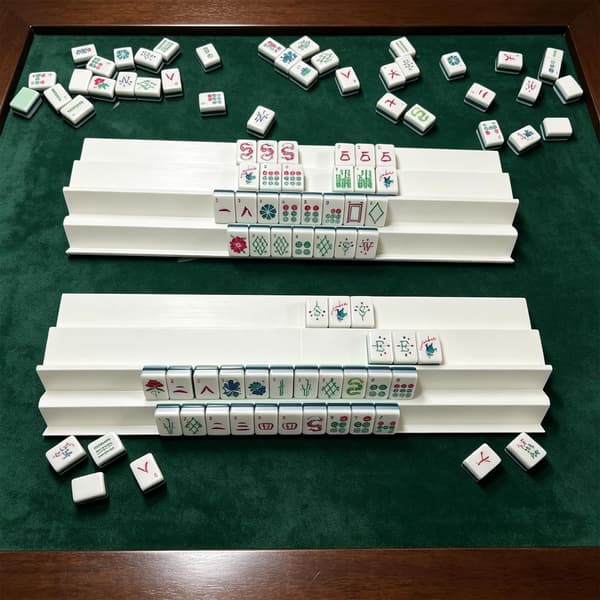 Vikbara Mahjong-ställ med dubbel exponeringsyta för 2-spelar Mahjong (2 st) 2