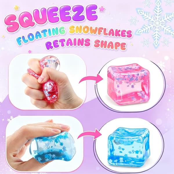 JONEG Fidget Squishy Leker for Barn Voksne Gutter Jenter, Gaver Festutstyr Blue&pink