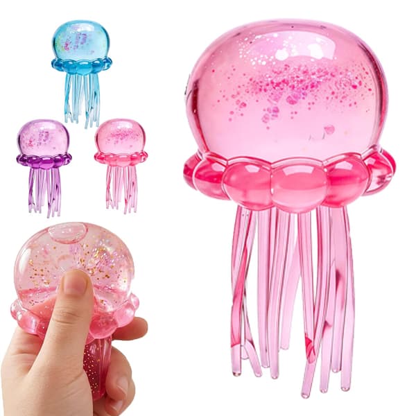 Manet Squishy, Manet Design Kläm Stressboll, Drop Malt Sockerbollar för Ångest Stress, Sensorisk Leksak med en Super Solid Squish för Vuxna Red