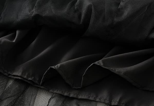 Dame Tylskørter Uregelmæssig Lang Sommer Elastisk Højtaljet Mesh Nederdele, Sort Black