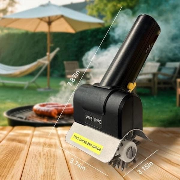 BBQ-børste - Elektrisk BBQ-børste - 700 - 800 RPM rustfritt stål - Avtakbart hode i 304 rustfritt stål - Egnet for, kun hode Brush head only