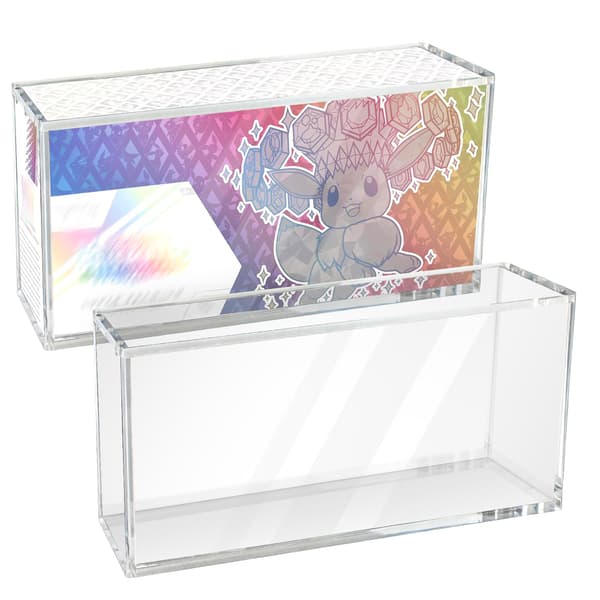 Prismatic Evolutions SPC Akryl Utstillingsmonter Kompatibel med Prismatic Evolutions Super-Premium Samleboks, 8+5mm Tykk Klar Akryl SPC Acrylic Display Case