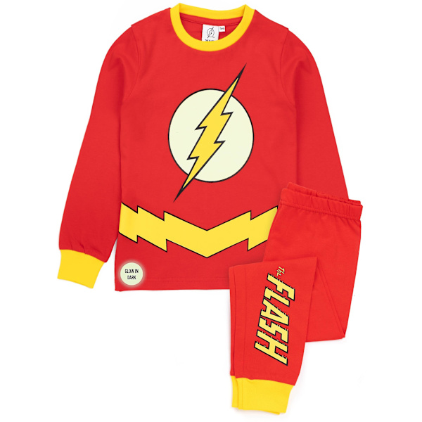 DC Comics Gutter Langermet Langbenet Pyjamas Sett Rød The Flash Red 10-11 Years