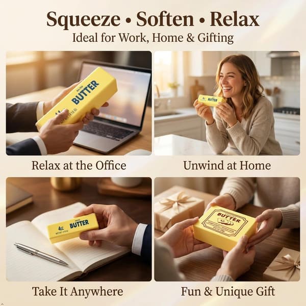 4-pak Jumbo Smør Squishy Sæt: 14oz Kæmpe Langsomt Stigende Sensorisk Fidget Legetøj 4 Pack Butter Set