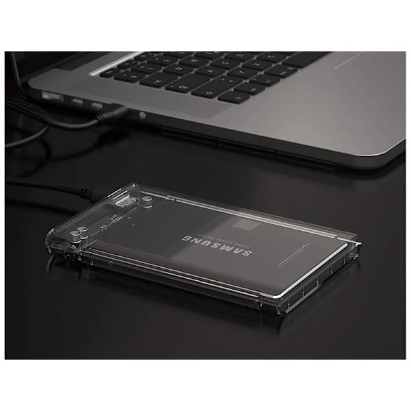 Kiintolevykotelo HDD 2.5\" SATA, läpinäkyvä