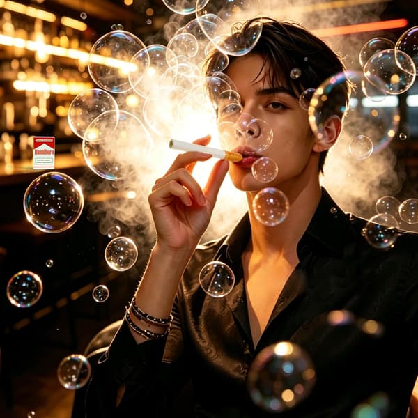 Bubbelcigarettpaket Bubbelmaskin Stressavlastningsleksak