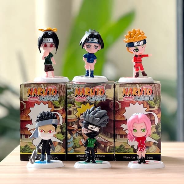 Naruto Blind Box Figur Gaara Naruto Kakashi Anime Modell Skrivbordsdekor