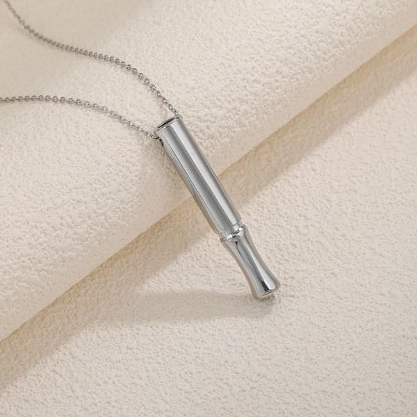 Mindful puste-halskjede, Anapana puste-halskjede for mindfulness, sølv Silver