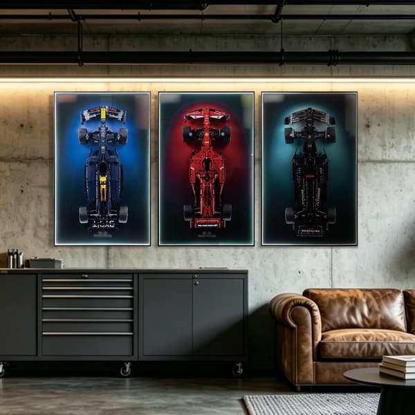 Displayveggplate med LED-lys for Lego Technic Ferrari SF-24 42207 42207