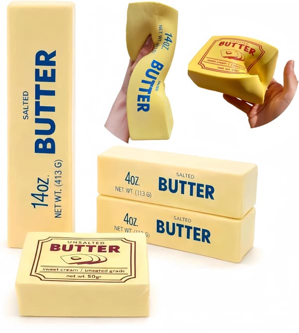 4-pak Jumbo Smør Squishy Sæt: 14oz Kæmpe Langsomt Stigende Sensorisk Fidget Legetøj 4 Pack Butter Set
