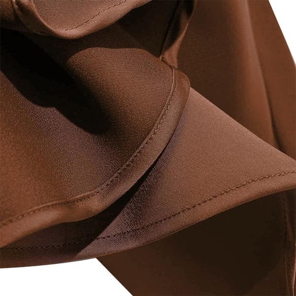 Lång satinkjol för kvinnor, elegant hög midja, utsvängd A-linje midi-kjol, kaffe, storlek 2XL coffee 2XL