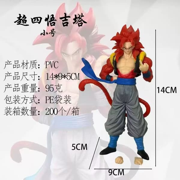 Dragon Ball Vegito SS4-figur med 3 utbytbara händer GK-statygåva