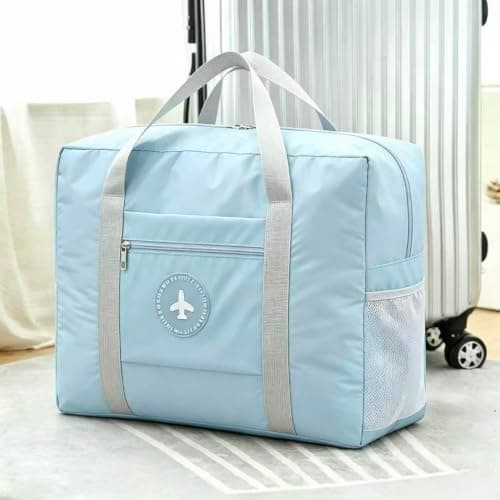 Lättviktsresväska, hopfällbar handbagage weekendväska Blue