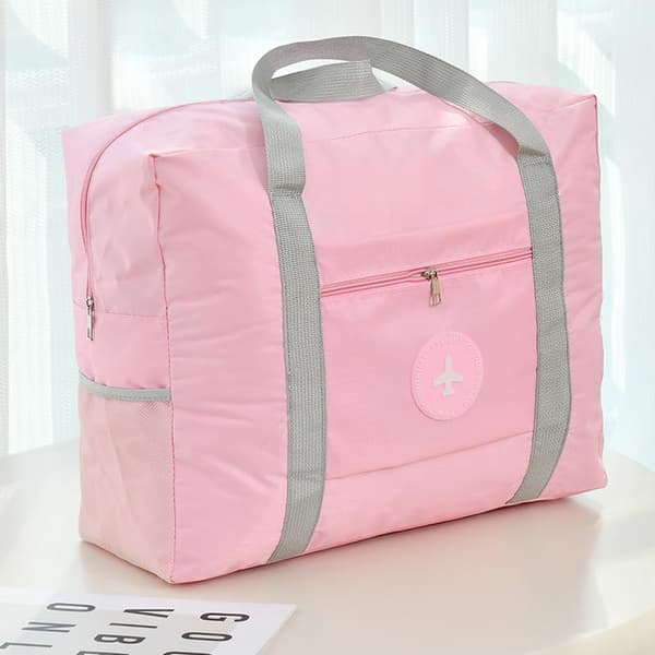 Lättviktsresväska, hopfällbar handbagage weekendväska Pink