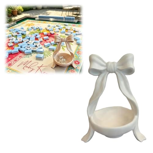 Sløyfe Mahjong Terningbrett, Terningholder for Mahjong Tilbehør – Gave til Mahjong-spillere (Blå) Blue