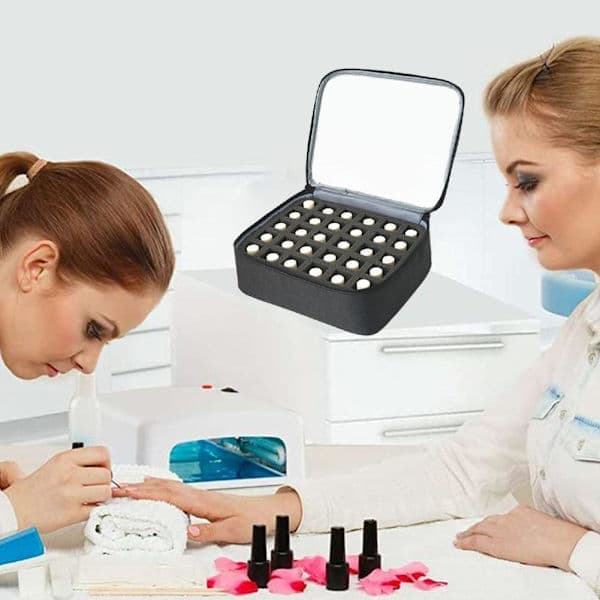 Pink (B) Neglelak Opbevaringstaske Stor Kapacitet, Vaskepose af Høj Kvalitet, J8E7 Sort 1 stk Sort 1 stk Black 1pcs