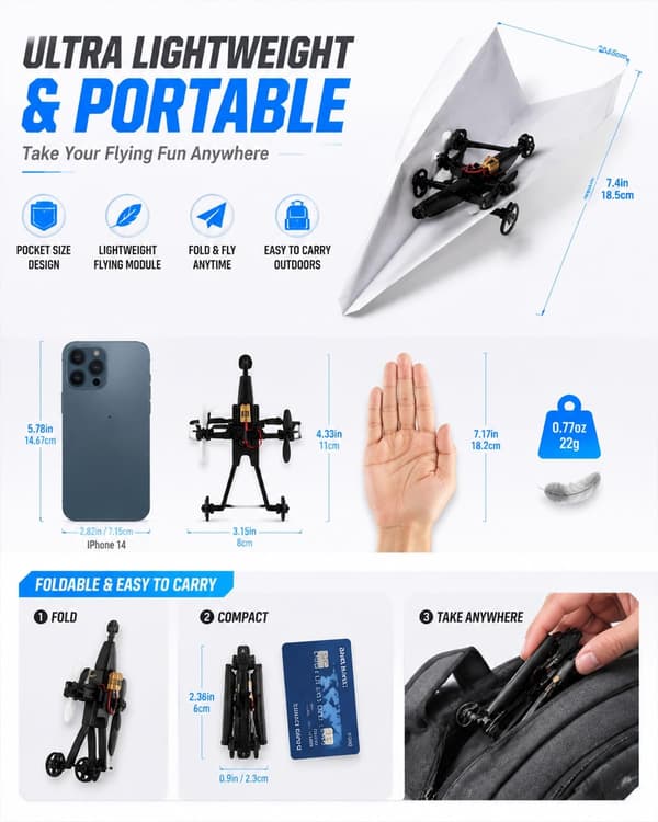 RC papirflysett med gyrostabilisator