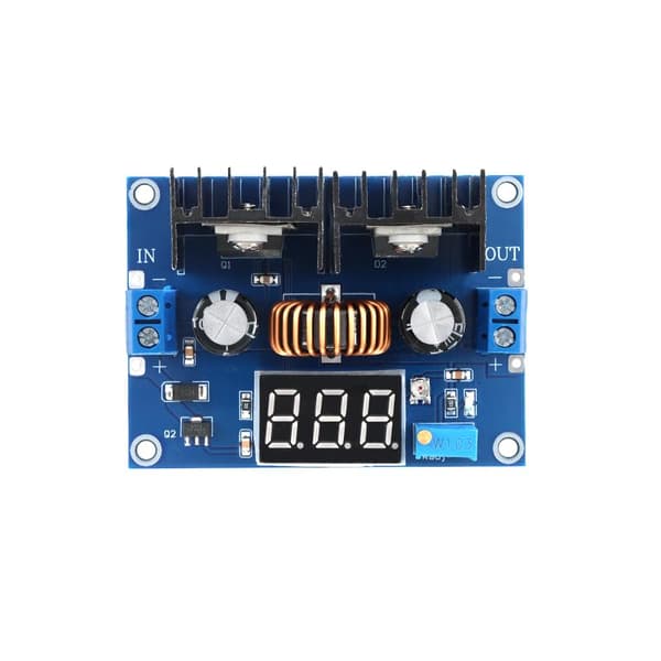2 stk. XL4016 DC-DC Buck Converter Modul, 8A Justerbar Step Down Strømplade med Høj Strøm til Batterier, Motorer og LED'er 8A Digital display