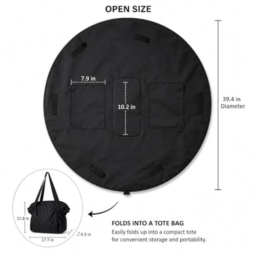 Konvertibel picnictaske og måtte, sammenfoldelig organizer, 100 cm (brun) Brown