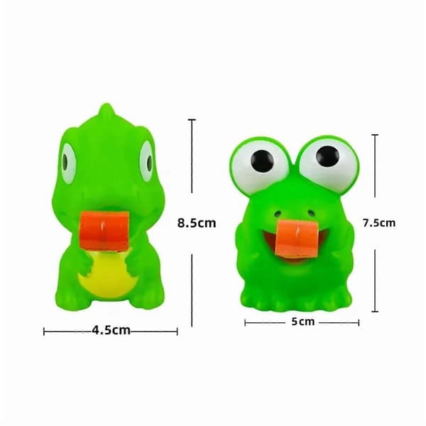 Klämgroda Dinosaurieleksaker - Rolig Tunga-Ut Sensorisk Stresslindrande Fidgetleksak, 2-pack