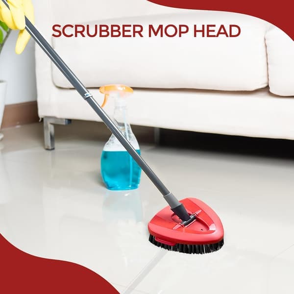 Sæt med 2 Spin Moppe Refills, Kompatibel med EasyWring Et-spandsystem, Stive Børster til Badeværelse, Køkken, Badekar, W2 W2